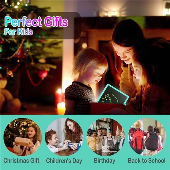 LCD Writing Tablet 10 Inch Colorful Drawing Pad for Kids Erasable Reusable - Picture 6 of 7